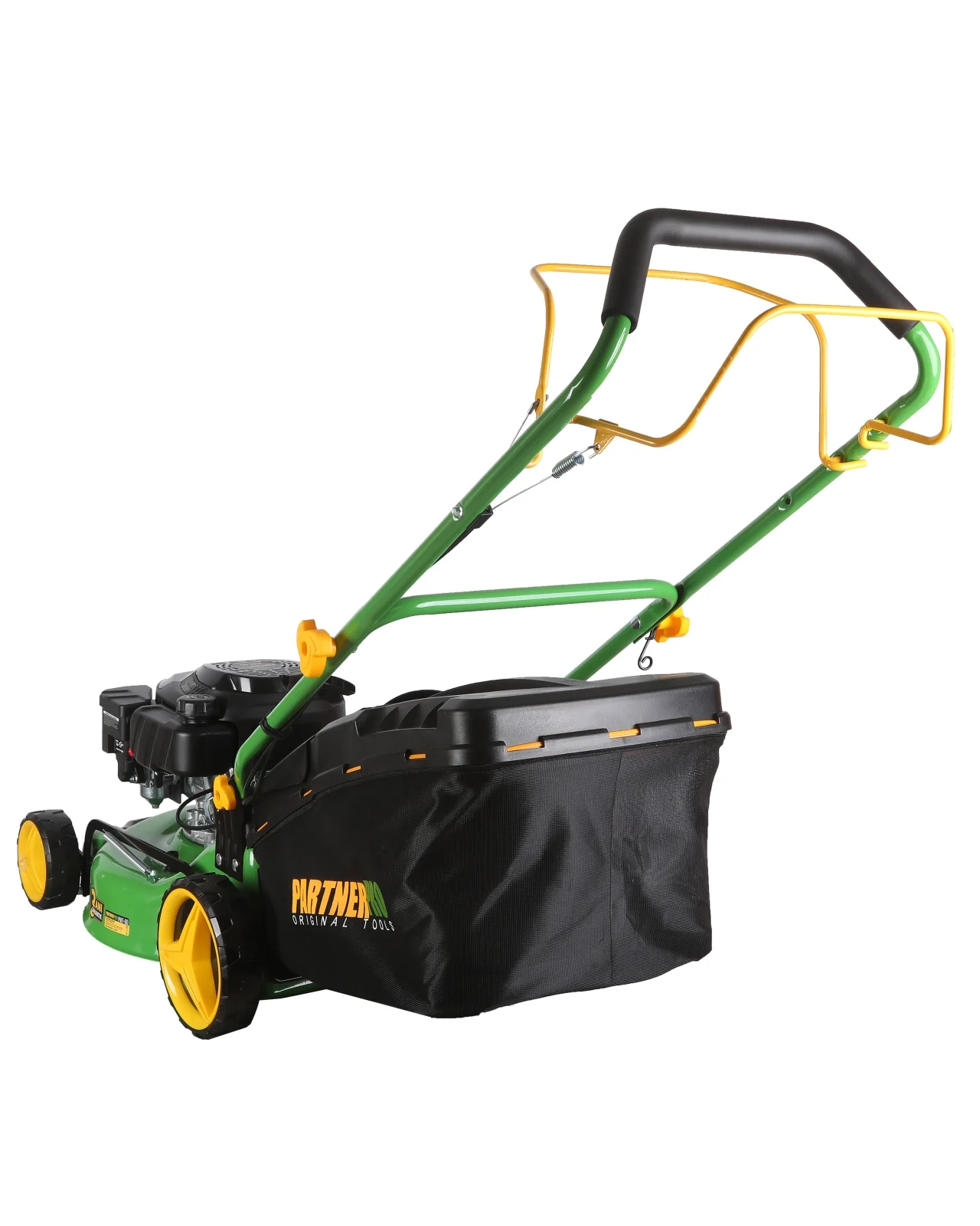 Masina de tuns gazon/iarba pe benzina autopropulsata PARTNERPRO PMT-60, 8 trepte, Sac colector 60L, Latime taiere 460 mm, 4 Timpi, Putere 3CP, Taiere/Colectare/Mulcire [4]