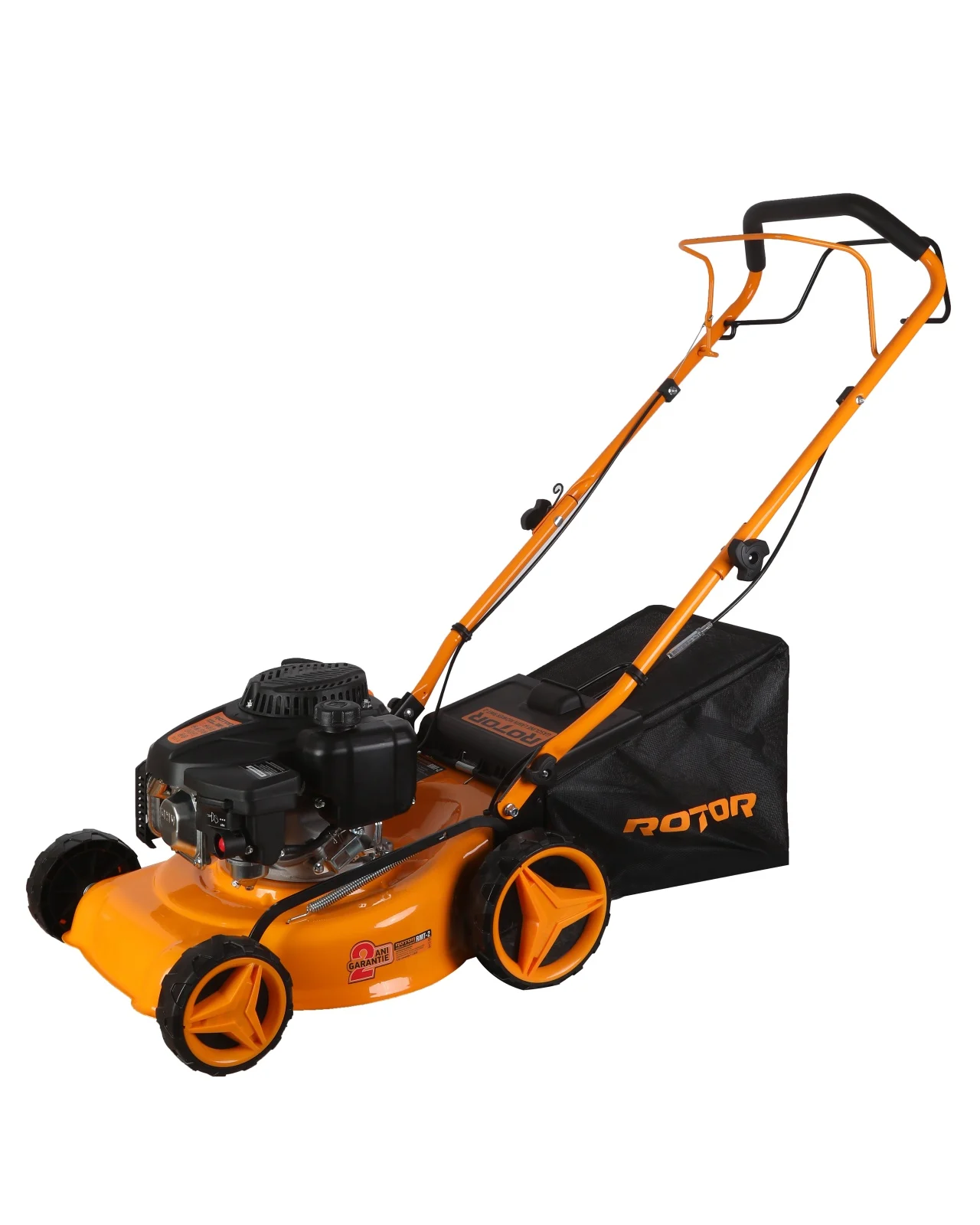 GRADINA - Masina de tuns gazon/iarba pe benzina ROTOR RMT-2, Autopropulsata, 7 Trepte, Sac colector 40L, Latime Lucru 40 cm, 4 Timpi, Putere 2,5 CP,