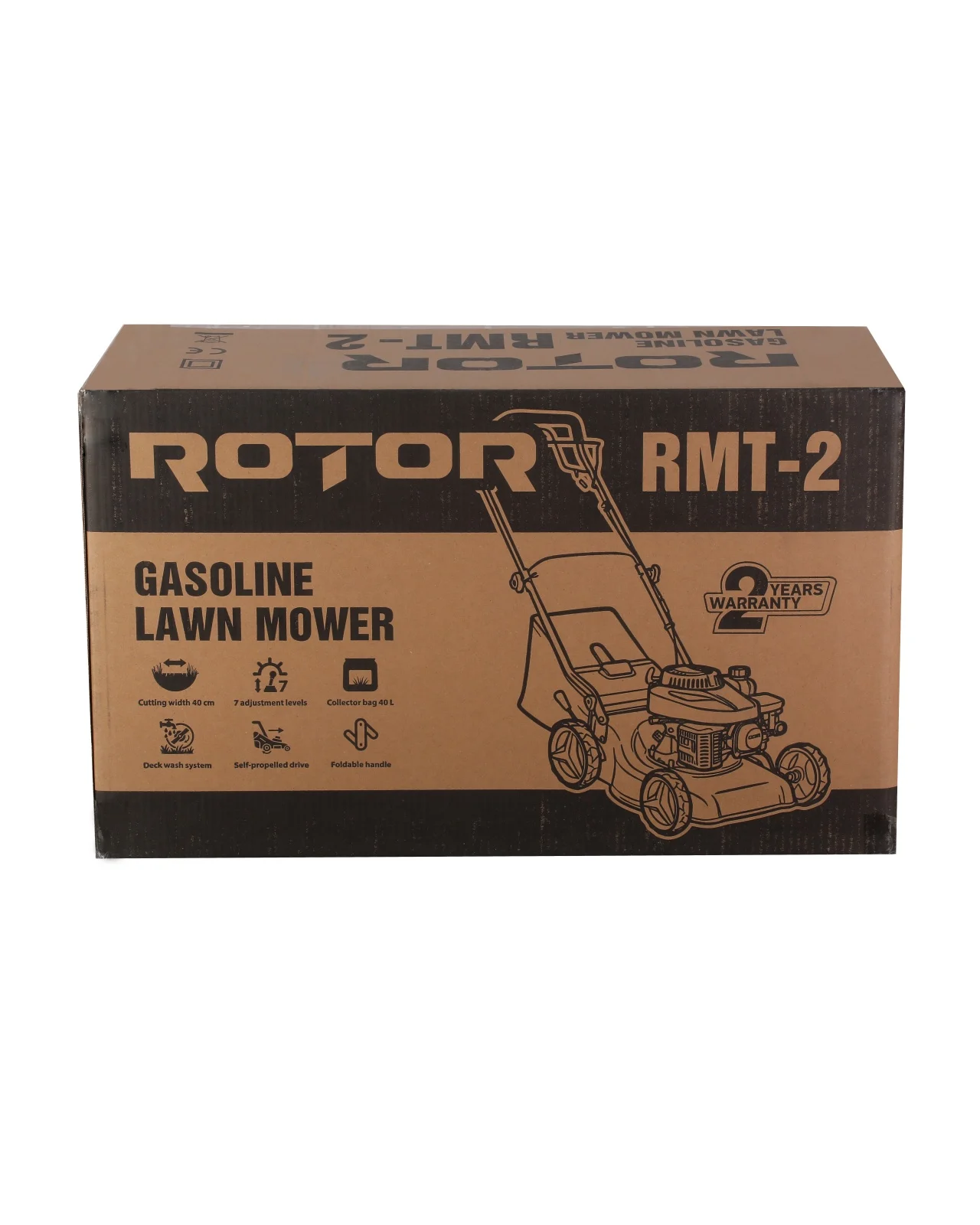 Masina de tuns gazon/iarba pe benzina ROTOR RMT-2, Autopropulsata, 7 Trepte, Sac colector 40L, Latime Lucru 40 cm, 4 Timpi, Putere 2,5 CP, [4]