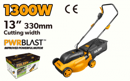 Mașină electrică de tuns gazonul, 1300W, 330mm lățime de lucru, PwrBlastX, GARDENEST - Tolsen [1]