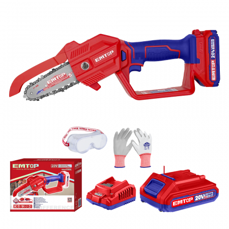 GRADINA - Mini fierastrau cu 1 acumulator 2.0Ah, lama 13cm (5") - ELGA20581, EMTOP