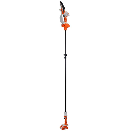 Mini motoferăstrău telescopic RURIS 1424e, 20V, șină 100 mm, braț extensibil 129-170 cm, motor electric cu perii, 2.5 kg [14]