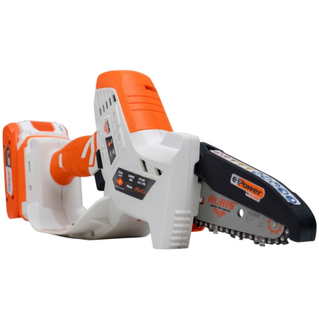 Mini motoferăstrău telescopic RURIS 1424e, 20V, șină 100 mm, braț extensibil 129-170 cm, motor electric cu perii, 2.5 kg [2]