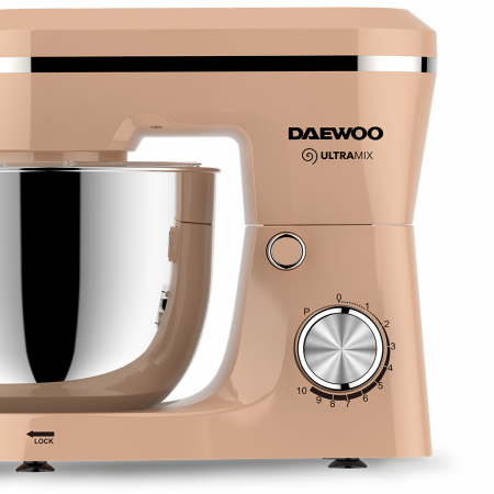 Mixer cu bol Daewoo putere 1600 W, 10 viteze, capacitate bol 4.5 litri, bol rotativ, accesorii incluse:tel, carlig framantare, palete amestecare, picioruse antialunecare din silicon [3]