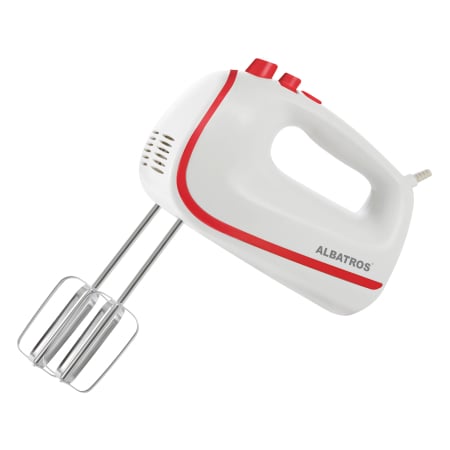 Blendere mixere - Mixer de mână Albatros MXA450W, 450 W, 5 viteze + funcție Turbo, accesorii pentru mixare și frământare