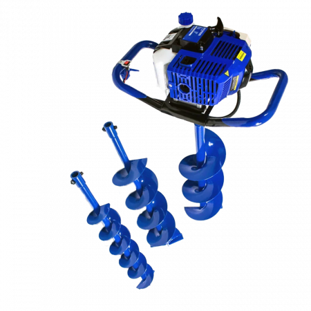 Motoburghie si Accesorii - Motoburghiu Hyundai HY-EA520, putere 2.2 cp, 7500 rot/min, contine 3 burghii 100, 150 și 200 mm