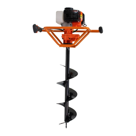 Motoburghie si Accesorii - Motoburghiu RURIS TT12, motor TEZ 2,3 CP, 51,7 cc, 2 timpi, reductor cu roți dințate de înaltă rezistență, burghie 150 mm și 200 mm, lungime burghiu 800 mm, rezervor 1,2 L