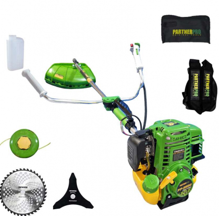 Motocoase: Motocositoare pe benzina si electrice - Motocoasa cu motor in 4 timpi  PartnerPRO PP5600, 52 CC, 10000 rot / min, putere 5,6 CP + 3 moduri de taiere, 4 accesorii