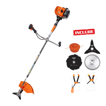 Motocoase: Motocositoare pe benzina si electrice - Motocoasă pe benzină DAC 210, motor TEZ, 1.7 CP, 43 cc, ham Dual Balance, cuțit 3 dinți, 7.5 kg