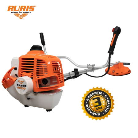 Motocoasă RURIS RR240 BRAVO, 24 cc, 1 CP, motor KHUMMA, arbore flexibil, mâner ergonomic cu reglaj axial, autocut și cuțit 2 dinți [5]