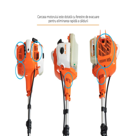 Motocoasă RURIS RR270, motor 2 timpi KHUMMA, 1.5 CP, 27.2 cc, cuțit 3 dinți, 5.6 kg, pornire manuală [6]