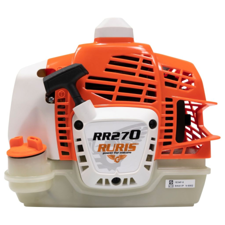 Motocoasă RURIS RR270, motor 2 timpi KHUMMA, 1.5 CP, 27.2 cc, cuțit 3 dinți, 5.6 kg, pornire manuală [1]