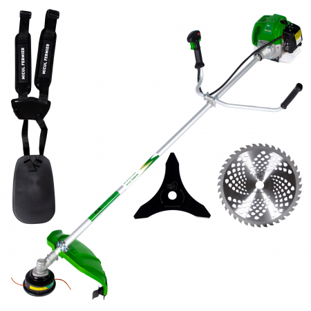 Motocoase: Motocositoare pe benzina si electrice - Motocoasa Micul Fermier 3,4CP cu 4 accesorii și pornire rapidă GF-1311-S001-G02