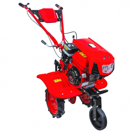 Motocultor Raider RD-WT15, 7 CP, motor 4 timpi, 2+1 viteze, lățime de lucru 300–1200 mm, adâncime 150–350 mm [3]