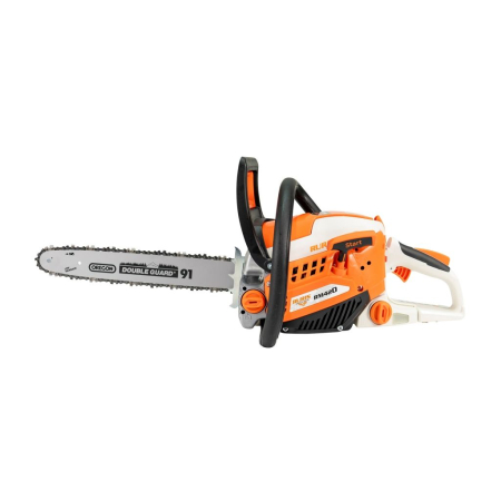 BRICOLAJ - Motoferăstrău RURIS RM420, motor Khumma 2.8 CP, șină 400 mm, lanț 3/8" 1.3 PM 28+1D, carburator Walbro, frână de lanț, întindere laterală, rezervor combustibil 550 ml, rezervor ulei 260 ml