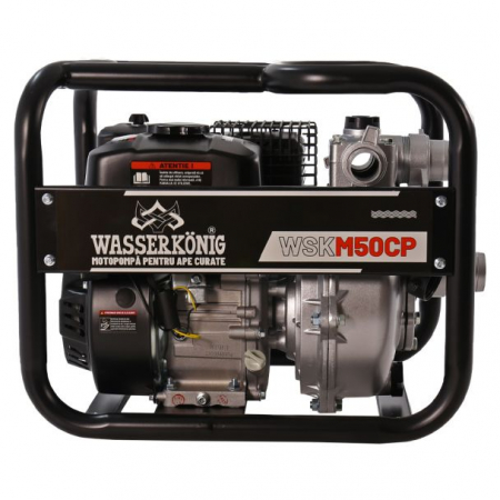 Motopompa 2" Wasserkonig WSKM50CP, maxim 25 m³/ora , inaltime refulare max 50 m, motor euro V, benzina, putere 7 CP [1]