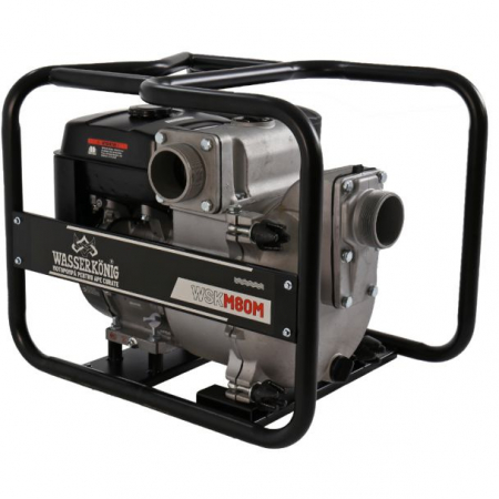 GRADINA - Motopompa 3" pentru apa cu namol Wasserkonig WSKM80M, maxim 55 m³/ora , inaltime refulare max 20 m, motor euro V, benzina, putere 7 CP