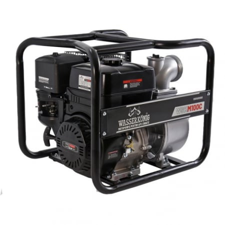 Motopompa 4" Wasserkonig WSKM100C, maxim 80 m³/ora , inaltime refulare max 25 m, motor euro V, benzina, putere 11 CP [2]