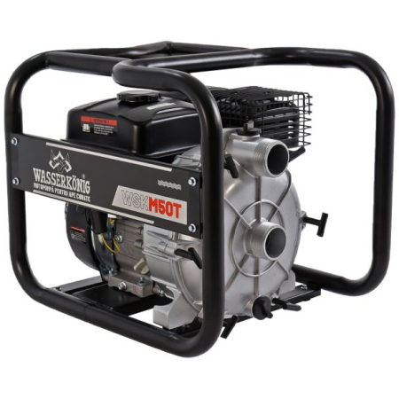 Motopompa pentru apa murdara Wasserkonig WSKM50T, 2 Toli, maxim 30 m³/ora, inaltime refulare max 30 m, motor euro V, benzina, putere 7 CP [1]