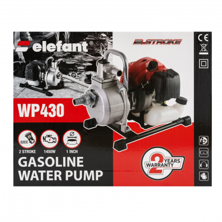 Motopompa WP430 Elefant, motor 2 T, 1 tol, debit 8-10 m3h, putere 1450 W [9]