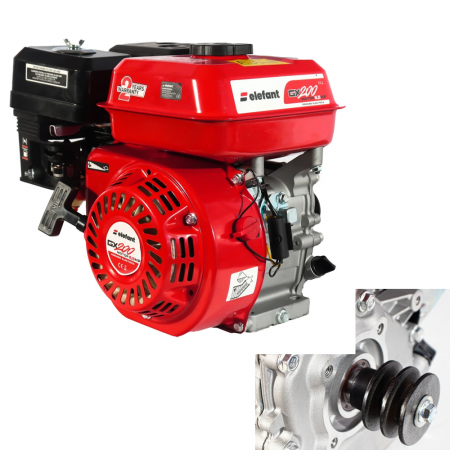 Motoare termice - Motor pe benzina Elefant GX200, 6.5 CP, 196 cc, Profesional 4 timpi