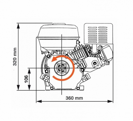 Motor pe benzina Micul Fermier, putere 7 CP, CC 196, ax orizontal 20 mm cu pana, motor in 4 Timpi GF-0164 [4]