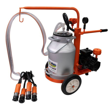 Mulgătoare Făgăraș Lact 601, motor 550 W, bidon aluminiu 25 L, pompă vacuum 200 L/min, 1 post de mulgere, tanc vacuum 4 L, 220V [2]
