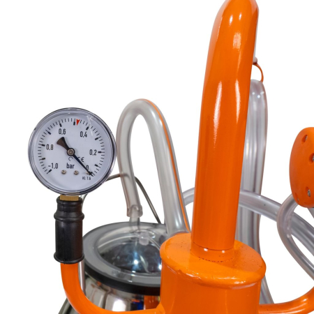 Mulgătoare Făgăraș Lact 602, motor 550 W, bidon inox 25 L, pompă vacuum 200 L/min, 1 post de mulgere, tanc vacuum 4 L, 220V [7]