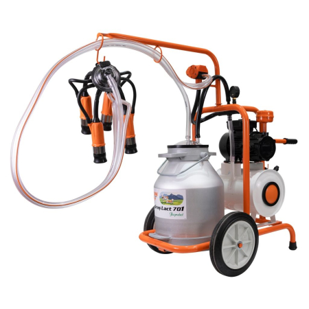 ZOOTEHNIE - Mulgătoare Făgăraș Lact 701, motor 550 W, bidon aluminiu 30 L, pompă vacuum 200 L/min, tanc vacuum 18 L, 1 post de mulgere, 220V