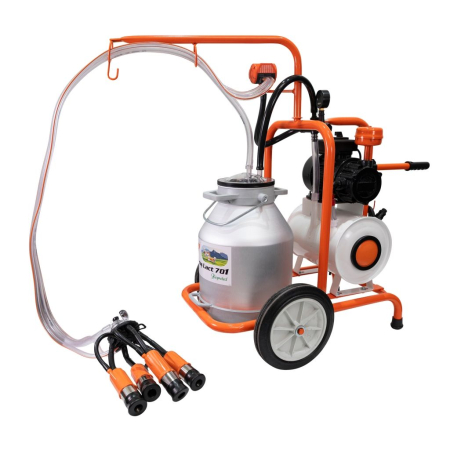 Mulgătoare Făgăraș Lact 701, motor 550 W, bidon aluminiu 30 L, pompă vacuum 200 L/min, tanc vacuum 18 L, 1 post de mulgere, 220V [2]