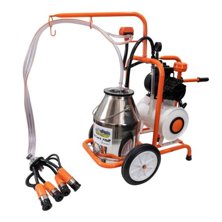 Mulgătoare Făgăraș Lact 702, motor 550 W, bidon inox 30 L, pompă vacuum 200 L/min, tanc vacuum 18 L, 1 post de mulgere, 220V [2]