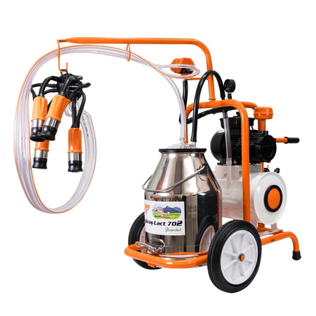 ZOOTEHNIE - Mulgătoare Făgăraș Lact 702, motor 550 W, bidon inox 30 L, pompă vacuum 200 L/min, tanc vacuum 18 L, 1 post de mulgere, 220V
