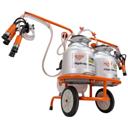 Mulgătoare Făgăraș Lact 901, motor 550 W, 2 posturi de mulgere, 2 bidoane aluminiu 30 L, pompă vacuum 200 L/min, tanc vacuum 18 L, 220V [4]