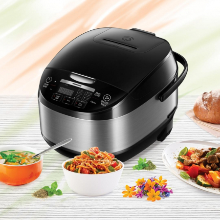 Multicooker Heinner HMCK-5BK, 5 L, 770 W, 11 programe, Control Touch, Functie mentinere la cald, Negru [2]