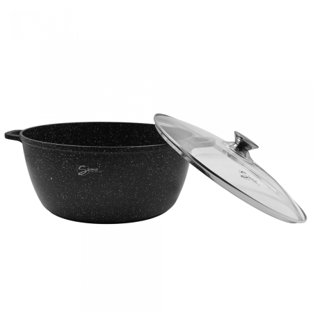 Oala cu Capac Samus TOL40-OC Toledo Line, 18.5L, 40 cm, Aluminiu Turnat, Invelis Marmura Antiaderent, Compatibila Inductie [4]