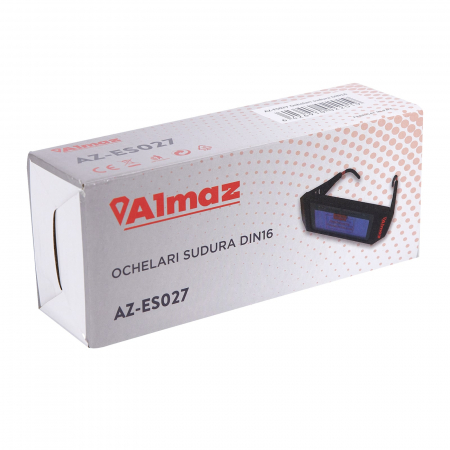 Ochelari ( masca ) de sudura DIN16 baterie solara cu litium 60mah 2 senzori Almaz AZ-ES027 [5]