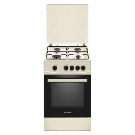 Pachet Aragaz Albatros AL452BCS Bej cu Butelie GPL 26L și Regulator Gaz – 4 Arzătoare pe Gaz, Cuptor pe Gaz, Siguranță Plită + Cuptor, Geam Dublu la Cuptor, Tava și Grătar Cuptor [6]