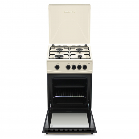 Pachet Aragaz Albatros AL452BCS Bej cu Butelie GPL 26L și Regulator Gaz – 4 Arzătoare pe Gaz, Cuptor pe Gaz, Siguranță Plită + Cuptor, Geam Dublu la Cuptor, Tava și Grătar Cuptor [5]
