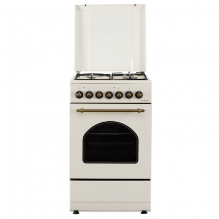 Pachet - Aragaz electric / gaz Samus SR550EL3C, 3 arzatoare gaz + 1 arzator electric, cuptor electric, aprindere electrica, dispozitiv siguranta arzatoare gaz + Hota decorativa Samus HS604DHR, Putere [8]