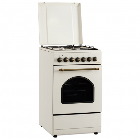 Pachet - Aragaz electric / gaz Samus SR550EL3C, 3 arzatoare gaz + 1 arzator electric, cuptor electric, aprindere electrica, dispozitiv siguranta arzatoare gaz + Hota decorativa Samus HS604DHR, Putere [1]