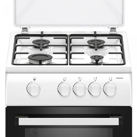 Pachet Aragaz pe gaz Samus SM561ABS, cuptor pe gaz, dispozitiv siguranta plita si cuptor, geam dublu la cuptor, capac metalic+Butelie GPL 26L, Ceas Regulator, Furtun 2m și 2 Coliere [5]