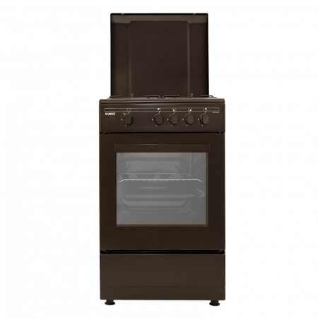 Pachet Aragaz Samus SM450MBS, 4 arzătoare, cuptor pe gaz 49L, siguranță plită + cuptor, geam dublu, maro, 50x50 cm+ Butelie GPL 26L, Ceas Regulator, Furtun 2m și 2 Coliere [1]