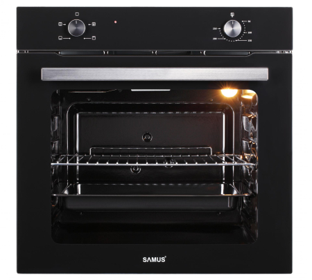 Pachet Bucătărie Samus: Cuptor Incorporabil SC621G4 81L, 4 Funcții, Ventilator, Indicator Gatire + Plita Vitroceramica PSVE-64BG3, 4 Arzătoare, Touch Control, Timer Digital, Blocare Copii, Negru [1]