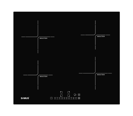 Pachet Bucătărie Samus: Plită inducție 60 cm, 4 zone, Boost 7000W + Cuptor încorporabil 75L, ventilat, 5 funcții, display, Clasa A [1]