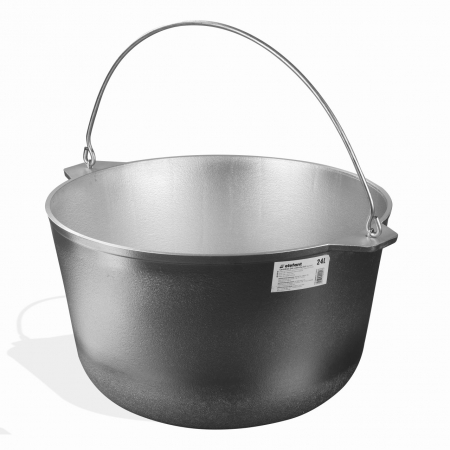 Pachet - Ceaun tuci aluminiu alimentar cu capac, capacitate 24 litri + Arzator/Pirostrie cu 4 inele, R04, gaz, propan-butan + Butelie GPL 26L [7]