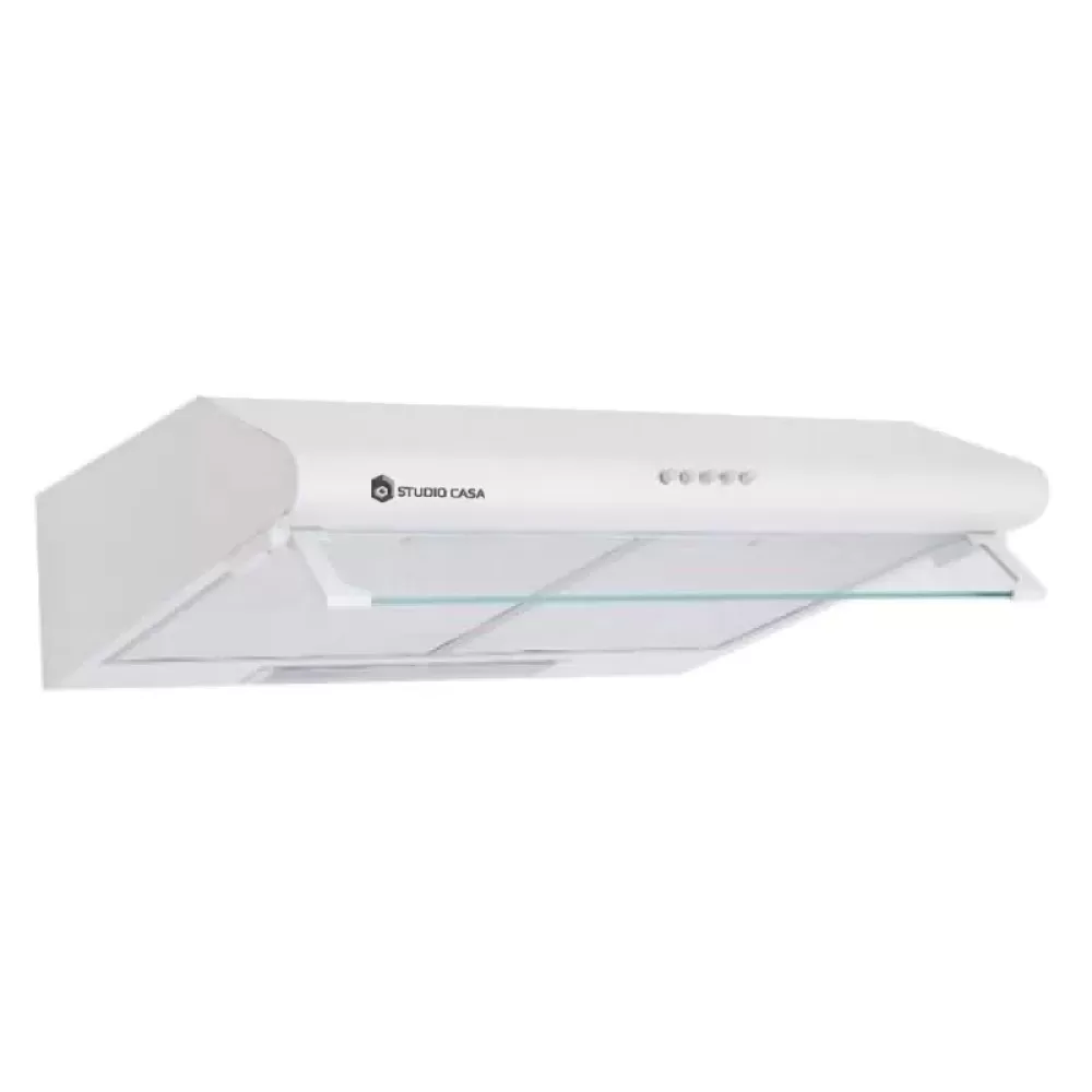 Pachet clasic aragaz si hota Alfa Arno Studio Casa, 50/50 cm, 4 arzatoare gaz, cuptor gaz, 2 motoare Alb [1]