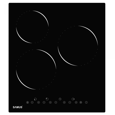 Pachet - Cuptor Electric 43L, 6 Funcții, Grill, Ventilator, Timer + Plita Vitroceramica 3 Zone, Touch Control, Blocare Copii, Negru [1]