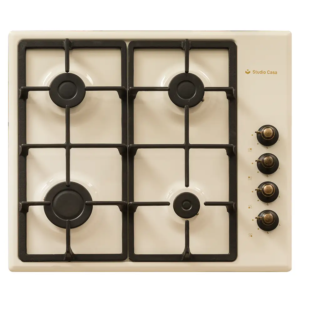 Pachet Cuptor Electric Dolce Vita Fedv60Bg 6 functii, Grill, Ventilator 56 L + Plita Gaz Dolce Vita Pdv60Bg Aprindere electrica + Hota Onda Beige Retro 3 viteze, 60 cm [5]