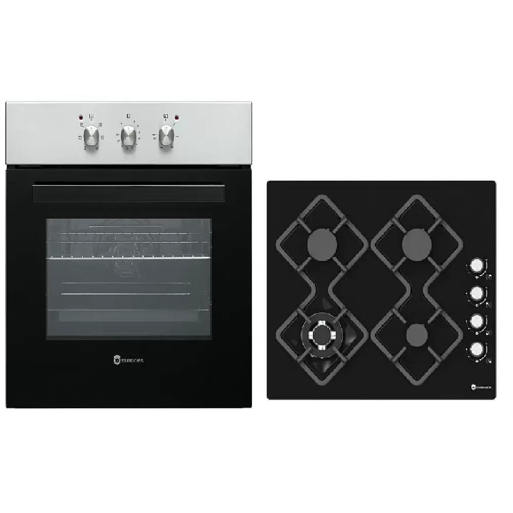 Aragazuri si plite - Pachet Cuptor Electric Incorporabil Roma Inox + Plita Gaz New Cry Sp60