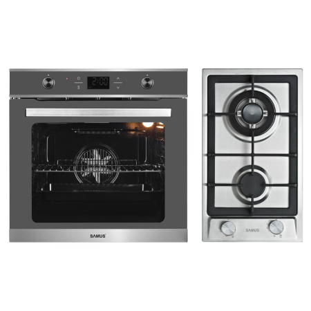 Pachet - Cuptor Electric SC626GDX9 75L, 9 Funcții, Timer, Grill + Plita Incorporabila PSG-32SX2, 2 Arzătoare, Wok, Siguranță Arzătoare [0]